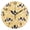 Black, variant on Cow Milk Pattern Wall Clock 10in Round Artistic Oil Painting Home Decor Desk Table Clock