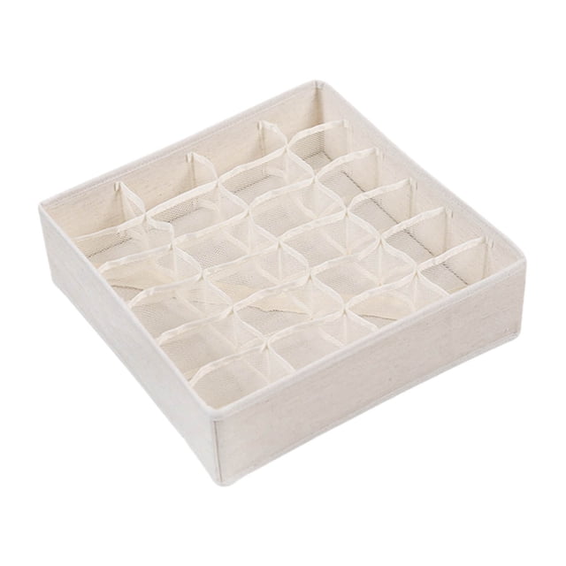 Fiudx Caja de Almacenamiento de Lino y Algodón, Organizador Plegable Versátil con Compartimentos, Diseño Duradero y Lavable para Organizar El Hogar, Solución Que Ahorra Espacio para Ropa Interior, Ca