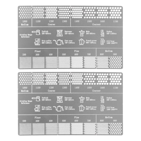 Coffee Grinding Reference Card Stainless Steel Scale, For Coffee Enthusiasts