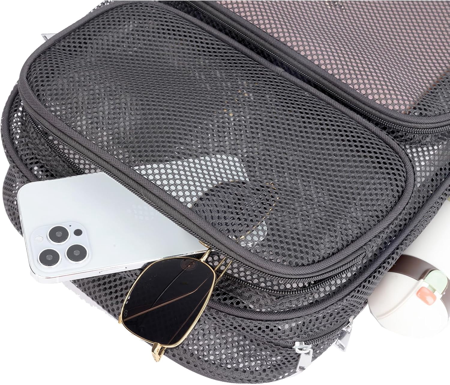 BTEPSGA Mesh Backpack for School Heavy Duty Mesh Book bag Mesh See Through Backpack for School Beach