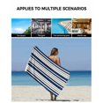 thumbnail image 5 of Dark Blue Gray Towel Set of 3, Soft Microfiber Bath Towels, Hand Towel, Washcloths, Horizontal Stripe Minimalist Geometric Quick-Dry Absorbent Towels for Bathroom Kitchen Hotel Beach Gym Spa, 5 of 7