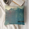 thumbnail image 3 of YINGXI  Blue and Orange Decorative Throw Pillow Covers Teal Vintage Abstract Messy Rust Painting Pillow Cases Turquoise Pillow Shams for Sofa Couch Bed Living Room Outdoor Home Décor 20x20in, 3 of 5