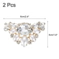thumbnail image 2 of Uxcell 2 piezas de clips para zapatos con rhinestones, accesorios de decoración elegantes para mujeres, tono dorado, 2 of 5