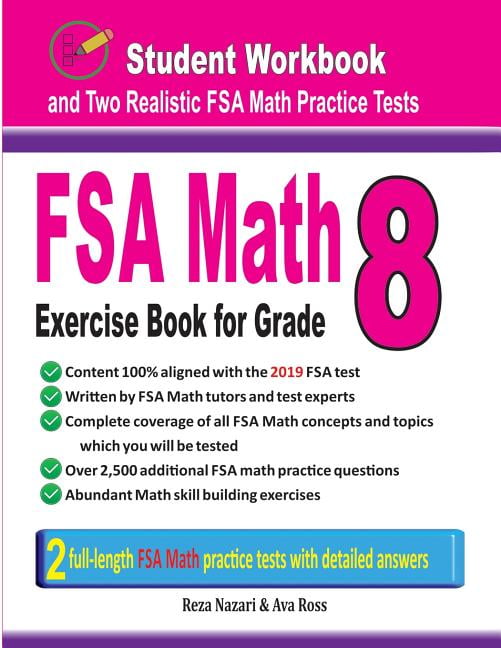 FSA Math Exercise Book for Grade 8 : Student Workbook and Two Realistic ...