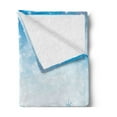 thumbnail image 2 of Winter Soft Flannel Fleece Blanket, Snow Covered Fir Trees on Mountainside Blizzard Arctic Woodland Tranquil Outdooors, Cozy Plush for Indoor and Outdoor Use, 50" x 60", Blue White, by Ambesonne, 2 of 5