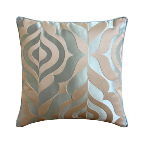 Chair Cushion Cover, Teal Blue Decorative Pillow Covers With Zipper 16x16 inch (40x40 cm), Jacquard Throw Pillows For Couch, Damask, Modern Sofa Pillow Covers - Teal Luxury