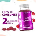 thumbnail image 3 of 2 Pack - Vitamatic Biotin Gummies 10,000 mcg for Stronger Hair, Skin & Nails - 60 Vegan Gummies - Vitamin B7 (Total 120 Count), 3 of 7