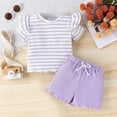 thumbnail image 2 of Toddler Baby Girls Clothes Sunflower T-shirt + Bowknot Shorts with Cute Summer Girl Clothes Set Girls Summer Set 1-4 Years,6-12 Months, 2 of 9