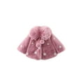 thumbnail image 1 of Seyurigaoka Baby Girl’s Soft Fleece Coat Fashion Flower-shaped Pearl Outwear, 1 of 7