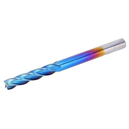 

CNC Cutter Tool Nano-Blue Coating High Hardness Milling Cutter Durable Straight Handle For Milling Machine Industrial Processing 3.175 X 3.175 X 15