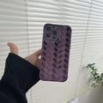 thumbnail image 4 of for iPhone Case Cute 3D Weave Plated Design Soft TPU Silicone Camera Screen Protect Bumper for Women Girls Slim Reinforced Shockproof (Shiny Purple,iPhone 11), 4 of 14