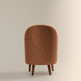 thumbnail image 4 of Kuba Accent Chair Upholstered Performance Fabric Solid Wood Frame and Legs Side Chair Living Room Bedroom Restaurant Coffee Shop Easy Assembly (Brick) by MELAGIO, 4 of 9