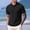 Black, variant on Men's Summer Solid Color Lapel Thin Loose Business Short-Sleeve Casual Top Work T-shirts for Men