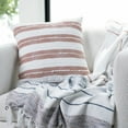 thumbnail image 2 of Elsie & Zoey Romy 18X18" Handwoven Striped Indoor/Outdoor Throw Pillow for Women, 2 of 5