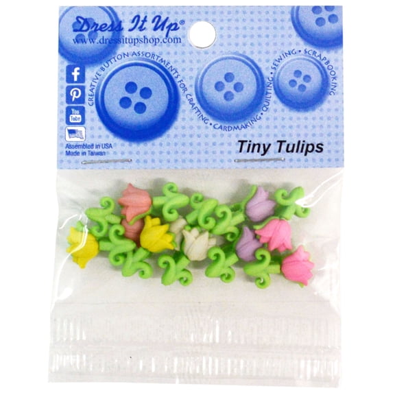 Dress It Up Embellishments-Tiny Tulips