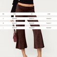 thumbnail image 3 of Aoiroe Capri Pants for Women Stretch Yoga Dress Pants with Pockets Bell Bottom Athletic Work Leggings Coffee S, 3 of 8