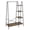 Black, variant on Rustic Clothes Rack, Clothing Rack for Hanging Clothes Heavy Duty Garment Rack with 5 Wood Shelves Freestanding Portable Closet Organizer for Bedroom/Entryway/Boutiques，Matte Black