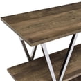 thumbnail image 6 of Furniture of America Pardi 3-Shelf Console Table, Dark Oak, 6 of 8