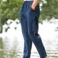 thumbnail image 5 of Pantalones de harén para hombre, holgados, de lino, finos, sueltos, anchos, de verano, nuevos de diseñador, talla grande, tendencia de moda Harajuku, pantalones casuales para hombre, 5 of 5
