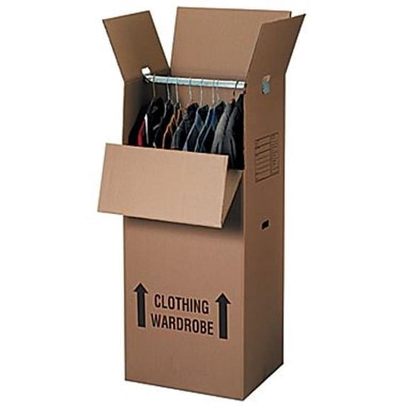 Wardrobe Boxes Case - Kraft - 60in. H x 22in. W x 24in. L