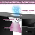 Artist Hand Black Nail Table Manicure Desk Beauty Station with Electric