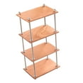 thumbnail image 4 of Milaget 1/6 Bookshelf Simulation Metal Frame Multilayer Scene Layout Props Gifts 4 Tier Short, 4 of 9