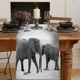 thumbnail image 5 of Table Runner Dresser Scarf 18 x 72 Inch Wild Animal Elephant Gray Table Runners Non-Slip Heat Kitchen Dining Table Decor for Indoor Outdoor Home Party Decoration, 5 of 7