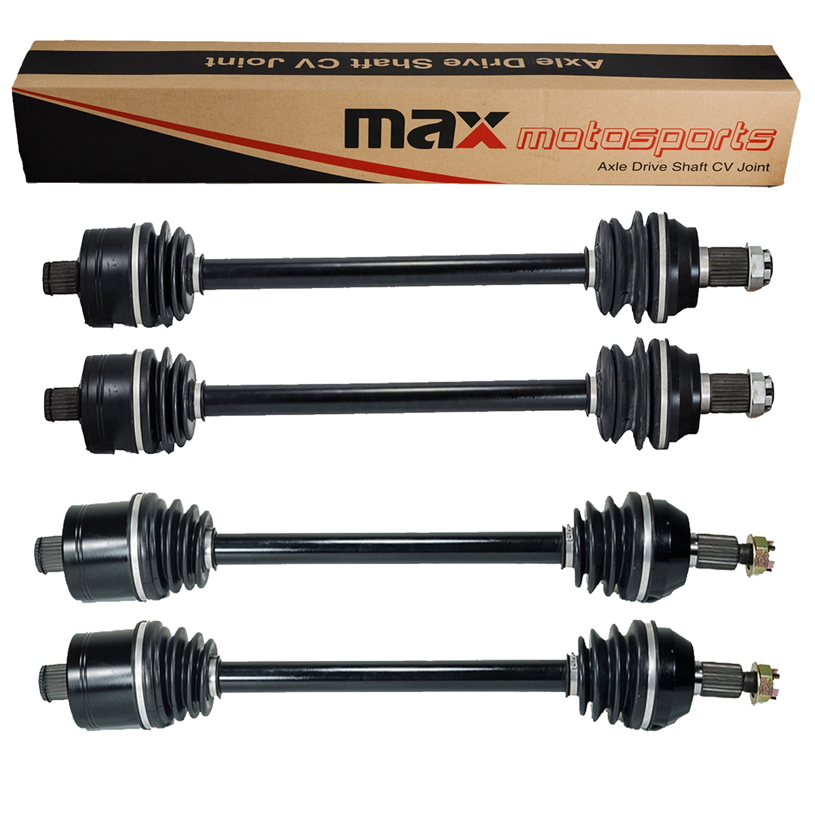 Max Motosports Front & Rear Left & Right CV Joint Axles Set for Polaris
