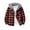 Orange, variant on BFHHYA Kids' Boys Girls Plaid Button-Down Shirt Long Sleeve Casual Hooded Shirt Jacket for Fall Layered Wear & School Days(5-14Y)
