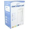 Ubbi Steel Diaper Pail, Odor Locking, No Special Bags Required, White