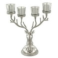 thumbnail image 3 of Resenkos Christmas Decor,Reindeer Candle Holder Christmas Ornament for 4 Candles Aluminum Decoration-Silver, 3 of 4