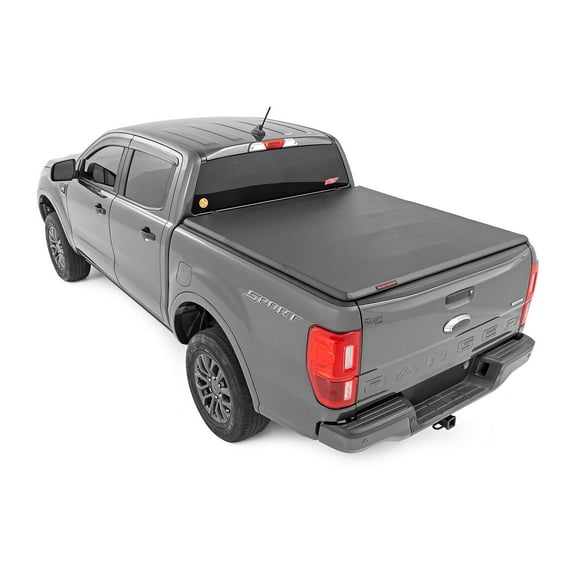 Rough Country Soft Tri-Fold Bed Cover for 2019-2023 Ford Ranger | 5' - 41219500A