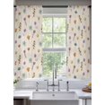 thumbnail image 2 of Spring Flowers Sheer Curtains 72 Inch Length 2 Panels Set Window Treatments, Vintage Wildflowers Country Pastoral Plants Rod Pocket Semi Curtains for Living Room/Bedroom/Kitchen Décor, 104"W x 72"L, 2 of 7