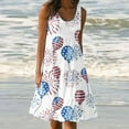 thumbnail image 1 of Mefallenssiah Mode Femmes Vacances Été Casual Impression Sans Manches Partie Plage Robe en Vrac, 1 of 5