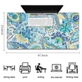 thumbnail image 5 of Long Mouse Pads for Desk,Blue Paisley and Floral Pattern Desk Mats on Top Of Desks, Desk Mouse Pad Extra Large with 3mm Non-Slip Base and Stitched Edge for Gaming,Office,Work,Home 47.3"x23.6", 5 of 6