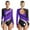 Purple, variant on iiniim Womens Mock Neck Gymnastic Leotard Rhinestone Ballet Dance Unitard Hot Pink S