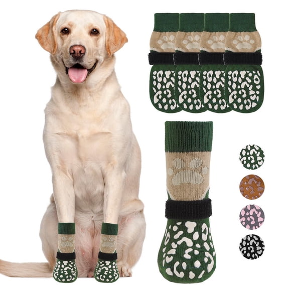 Dog Socks for Hot/Cold Pavement to Prevent Licking Paws Scratching,Anti Slip Pet Boots&Paw Protector for Hardwood Floors,Traction Control Grip Booties for Small Medium Large Senior Dog