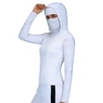thumbnail image 3 of Xuyuer Women’s UPF 50+ Sun Protection Hoodie with Face Mask Neck Gaiter Breathable Long Sleeve Shirt for Hiking Fishing, 3 of 6