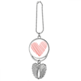 thumbnail image 1 of Coeur Rouge Esquisse Jour de Valentine Argent Aile Voiture Pendentif Décoration, 1 of 4