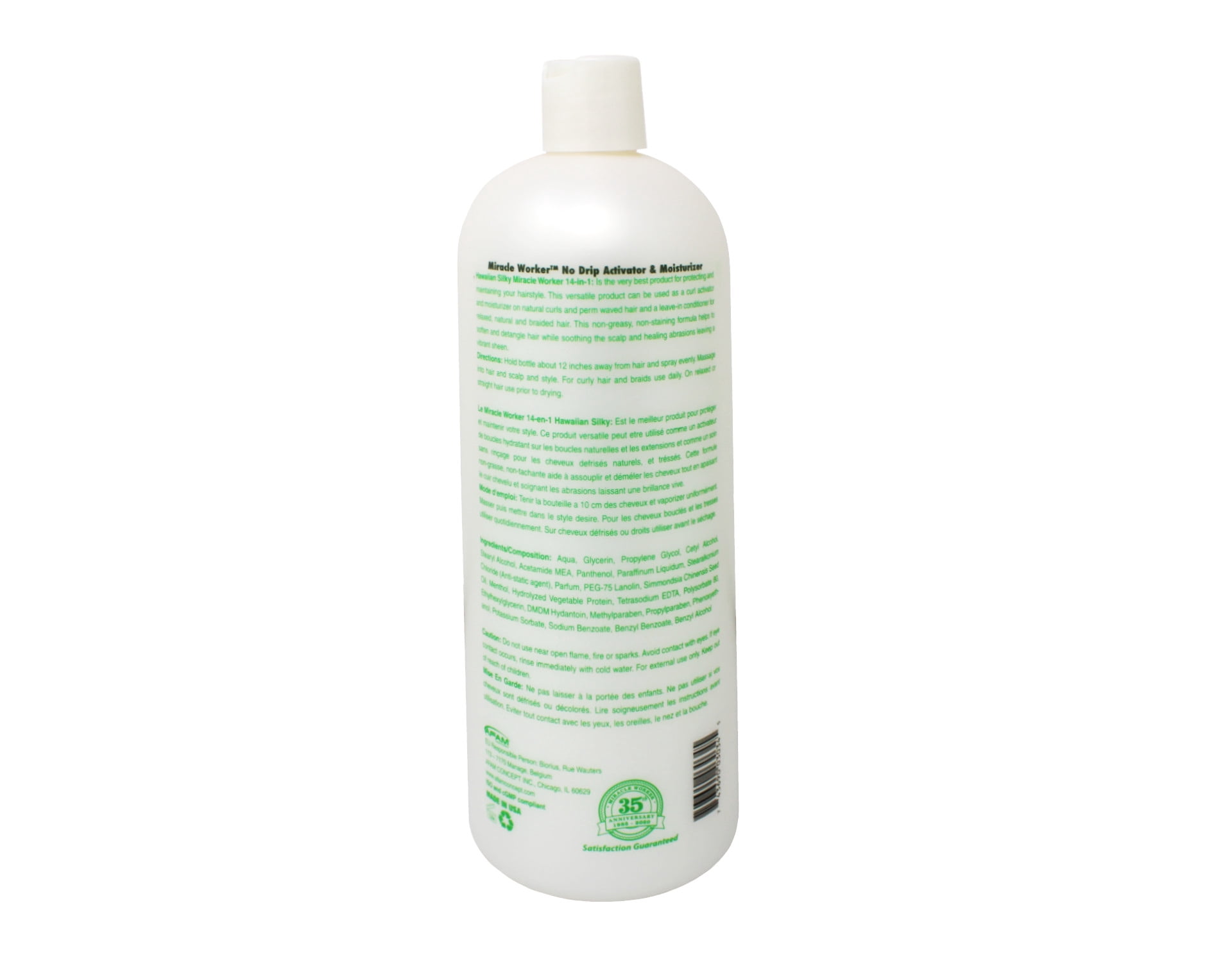 6 Pack - Hawaiian Silky 14-in-1 Miracle Worker 32 Ounce, No Drip Activator & Moisturizer, Leave In Conditioner