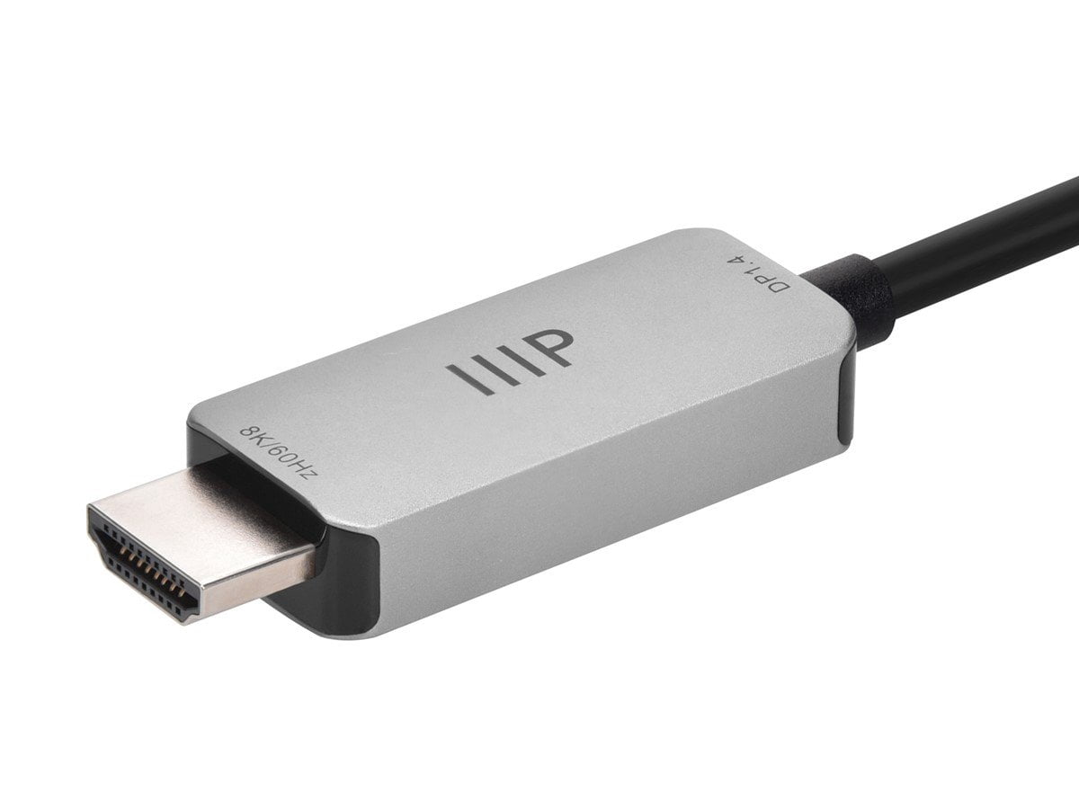 Monoprice DisplayPort 1.4 Cable to 8K HDMI - 6 Feet | 32AWG, 8K@60Hz, Up To 32.4Gbps Bandwidth, For Video Game Console, Gaming Monitor, Apple TV, or Laptop Computer