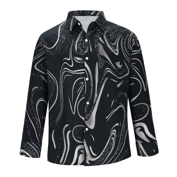 Knit 1/4 Zip Sweater Men Clearance Hooded Shirts Printed Casual Cardigan Button Up Shirt Long Sleeve Lapel Top