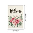 thumbnail image 4 of AMHNF Linen Garden Flag with Floral Welcome Design for Spring Summer Home Outdoor Garden Yard Door Decor 12x18 inch, 4 of 5