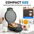 thumbnail image 7 of Mailand 7.5" Waffle Cone Maker Machine, Ice Cream Cone Maker for Waffle Bowl & Thin Waffle Crispy, Browning Control, 1200W, Cone Roller & Bowl Press Included, Graphite, 7 of 7