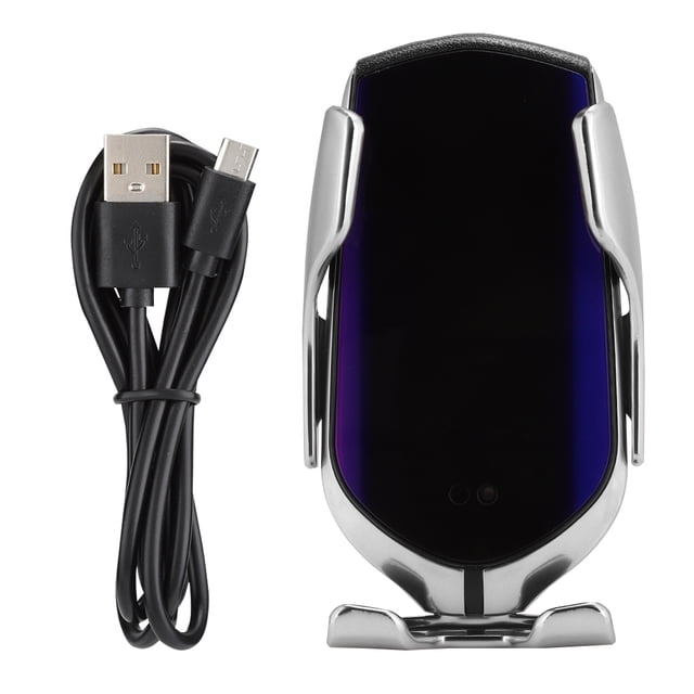 10W Chargeur de Voiture Sans Fil R1 Infrarouge Automatique Induction Téléphone Portable Voiture Prise BracketSilver