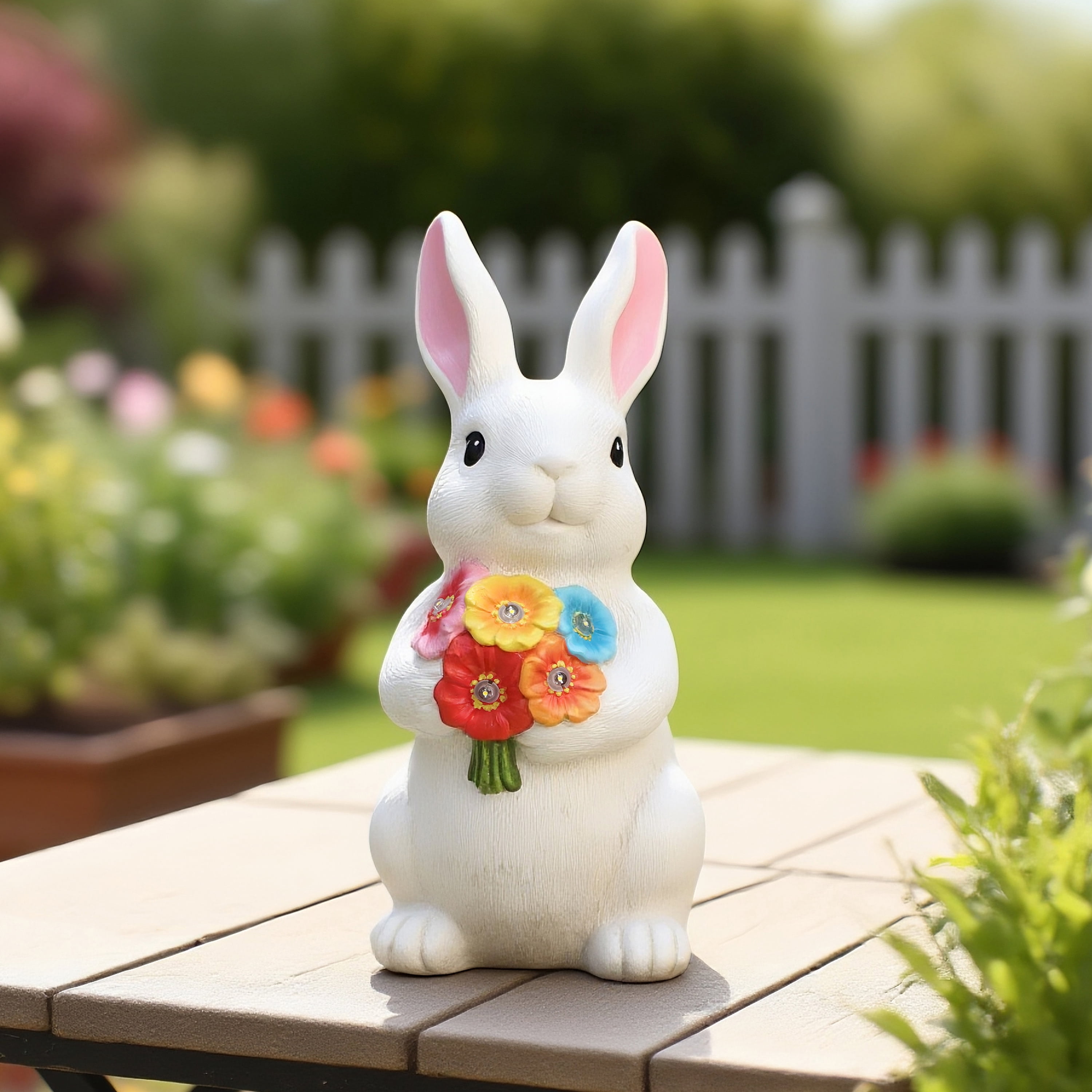 Mainstays Solar Bunny Garden Statue