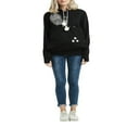 thumbnail image 1 of Ladies‘ Hooded Sweatshirt with Cat Print  Long Sleeve and Large Pocket, 1 of 9