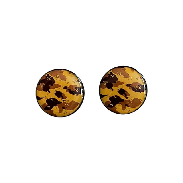 Paire de Bouchons d'Oreilles en Acrylique Camouflage Marron