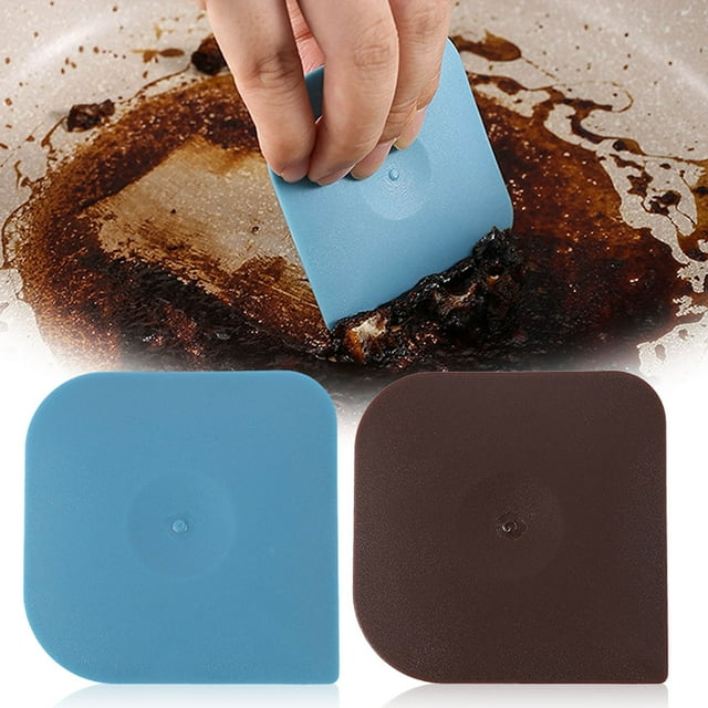 Pan Scraper Basdi Pan Scraper Tool Set for Cast Iron Cleaning - Polycarbonate Non-Scratch Blades, Multi-Surface Pot & Skillet Cleaner, Ergonomic Kitchen Utensil for Tough Residue, Cast Iron Cleaner