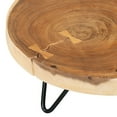 thumbnail image 6 of Aiden Round Cross-Cut Munggur Wood Riser with Iron Hairpin Legs, Large, 6 of 6